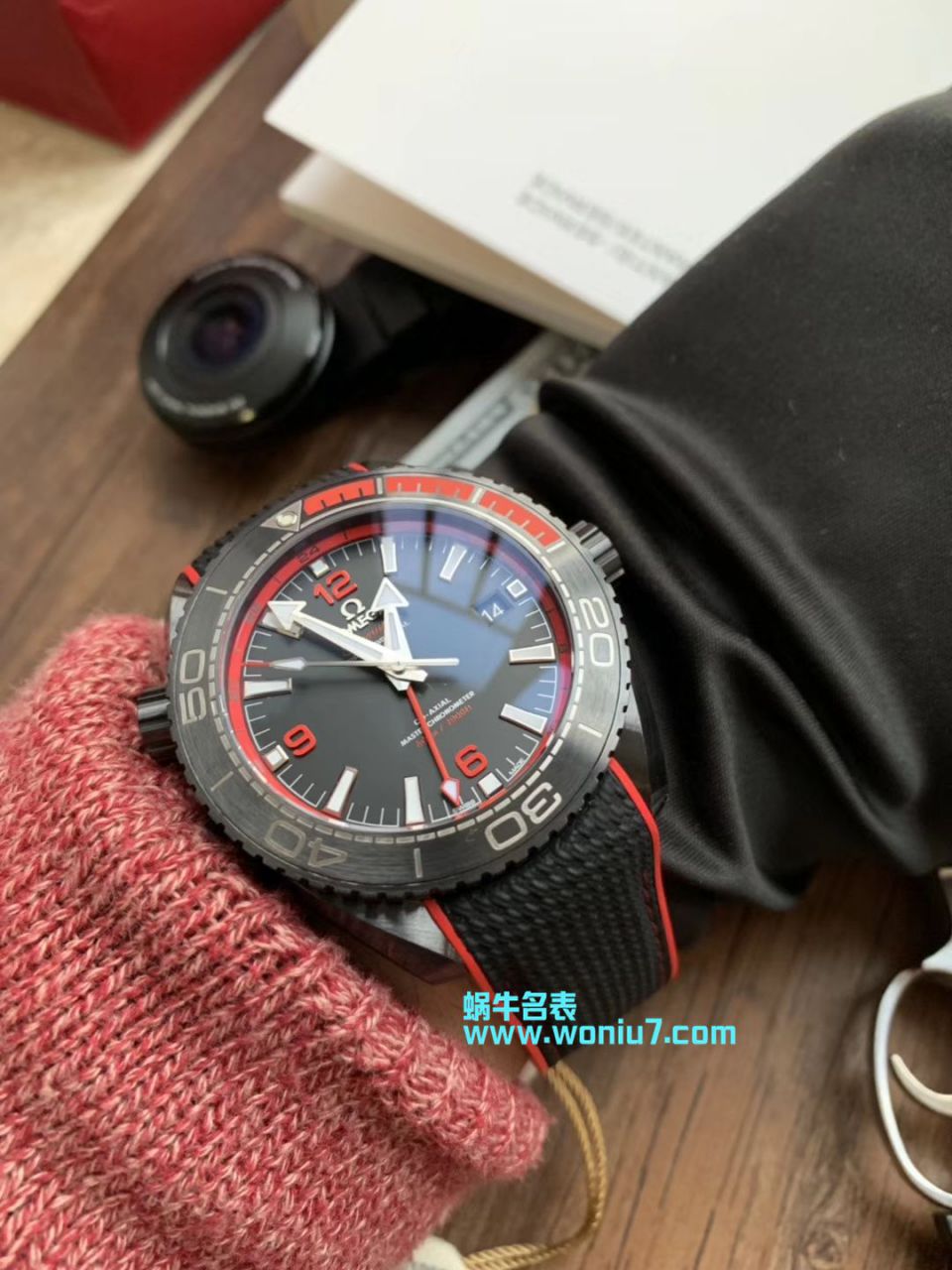VSOMEGA全黑 Composite 海洋宇宙600米 “深海之黑” Perfect  High quality  Replica Watches 215.92.46.22.01.001 wrist watches  / M370
