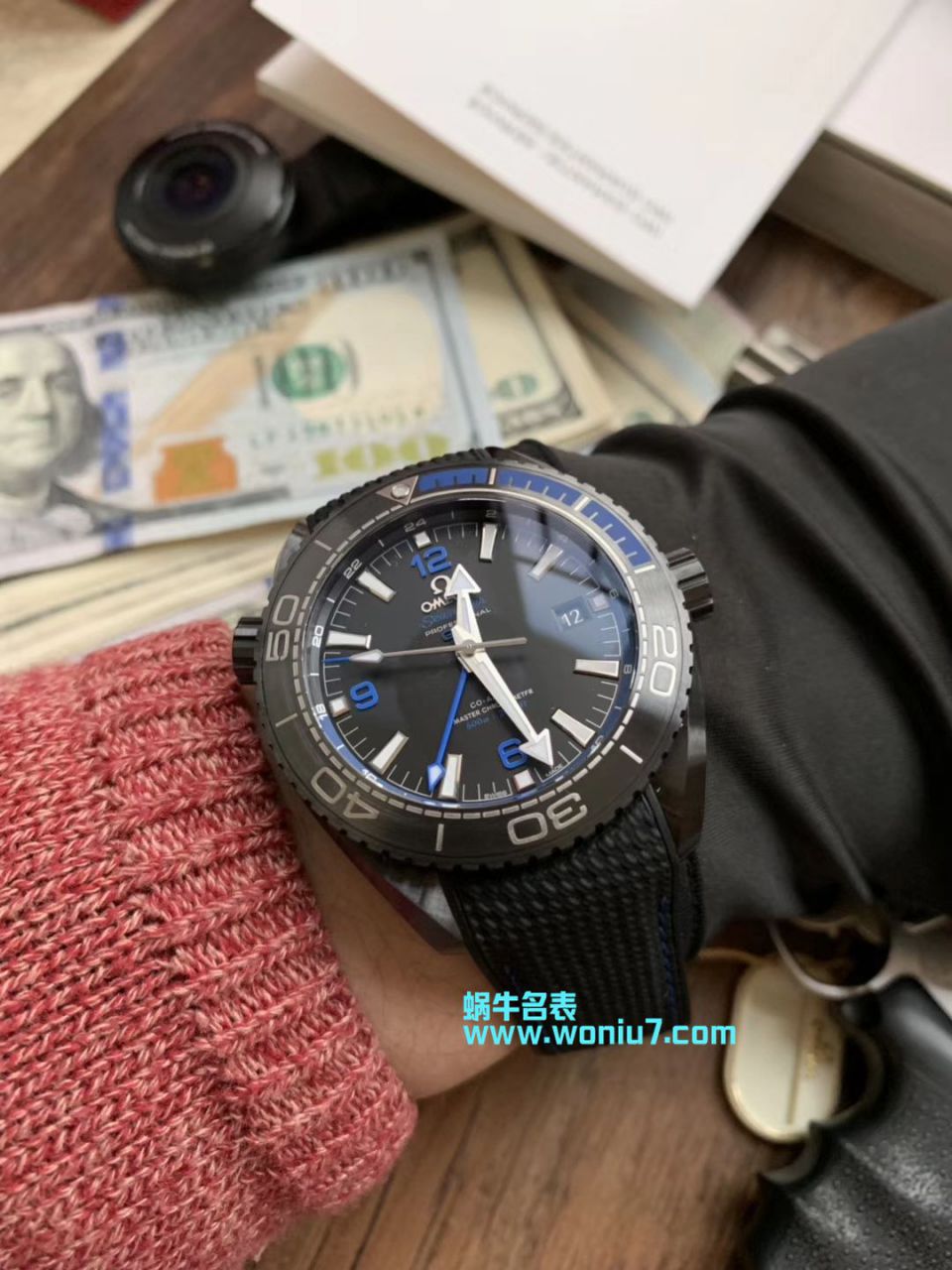 VSOMEGA全黑 Composite 海洋宇宙600米 “深海之黑” Perfect  High quality  Replica Watches 215.92.46.22.01.001 wrist watches  / M370