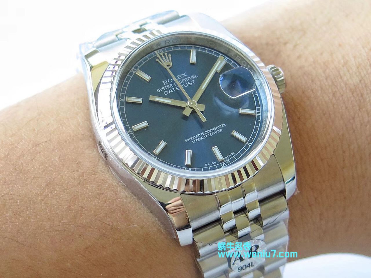 【AR Perfect  High quality  Replica Watches 】 Rolex   Datejust 系列116200-72600蓝盘36毫米中性 wrist watches 男女均可戴 / R207