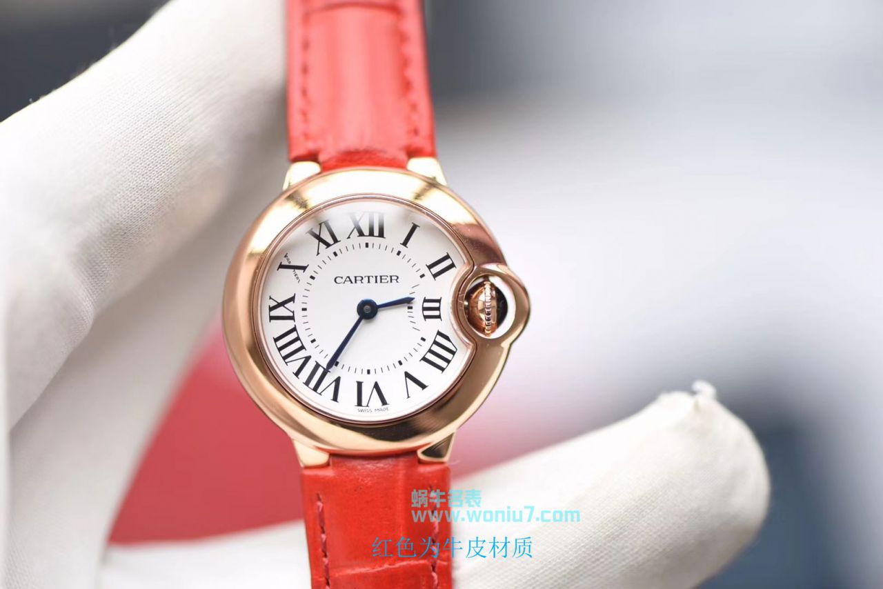 【HBBV6 Perfect  High quality  Replica Watches 】 Cartier  蓝气球系列小号蓝气球28毫米石英W6900256女士 wrist watches 《配鳄鱼皮》 / K139