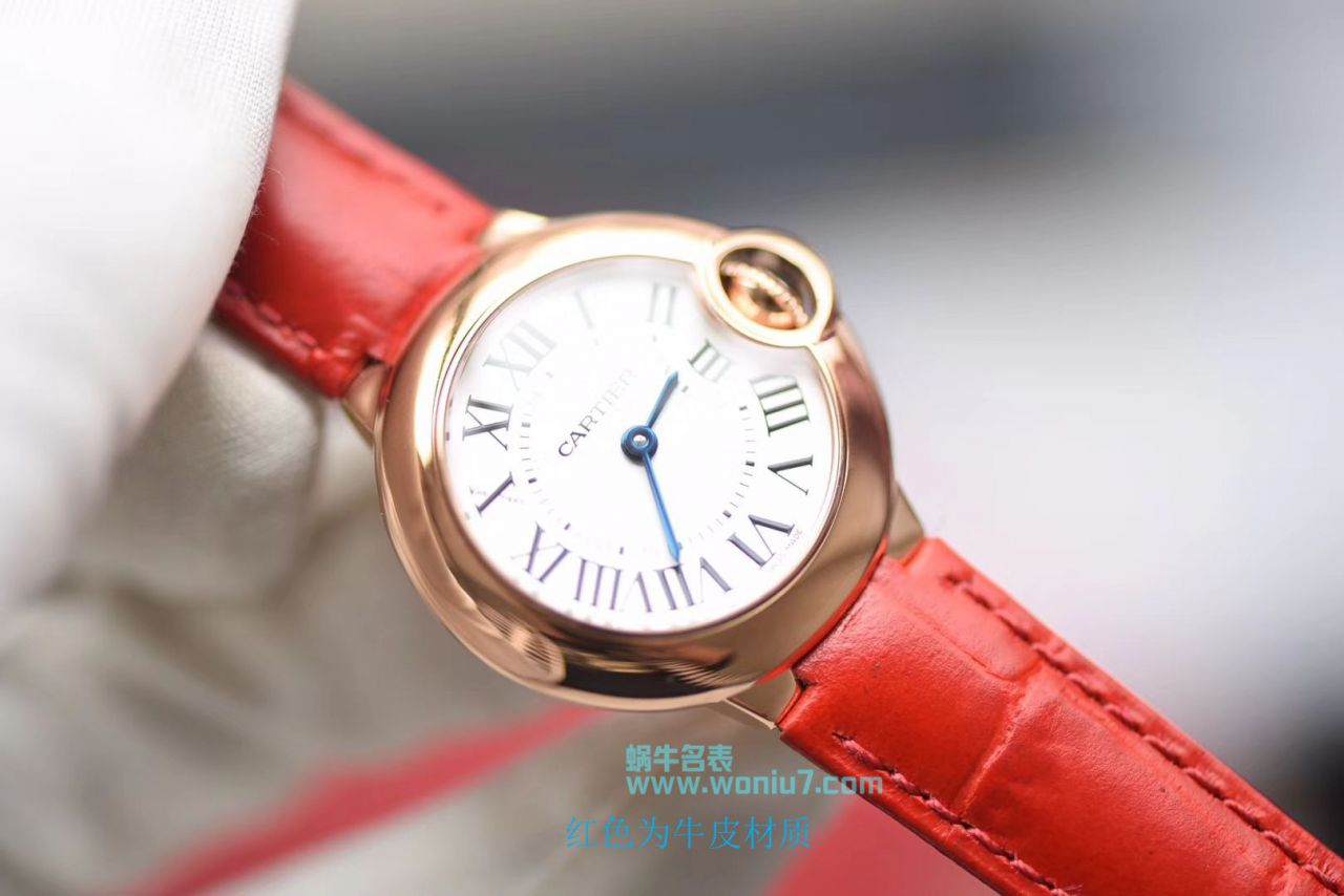 【HBBV6 Perfect  High quality  Replica Watches 】 Cartier  蓝气球系列小号蓝气球28毫米石英W6900256女士 wrist watches 《配鳄鱼皮》 / K139