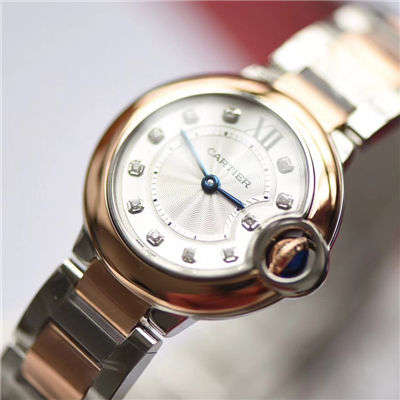 【V6 Perfect  top  High quality  Knockoff  Watches 】 Cartier  蓝气球系列W3BB0005 wrist watches 女装28毫米石英 Movement 