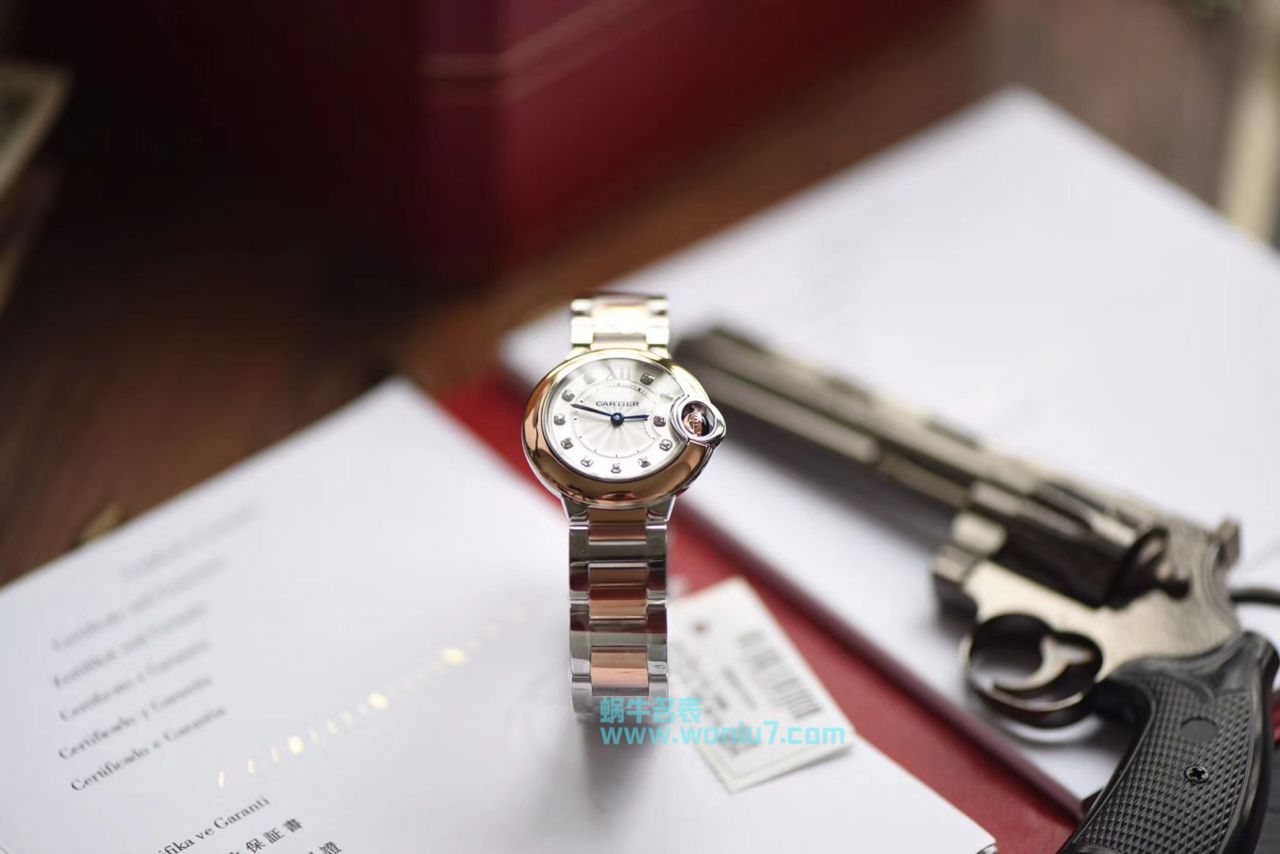 【V6 Perfect  top  High quality  Knockoff  Watches 】 Cartier  蓝气球系列W3BB0005 wrist watches 女装28毫米石英 Movement  / K182