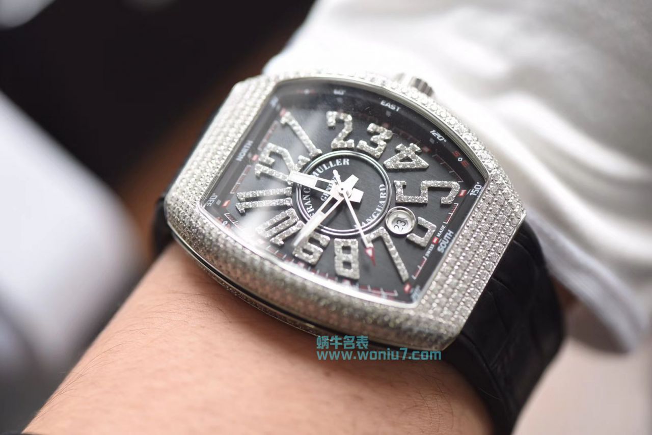 【最高版本 Replica Copy ～F M 霸气V45】 Franck Muller VANGUARD系列V45镶钻 wrist watches  / FL031