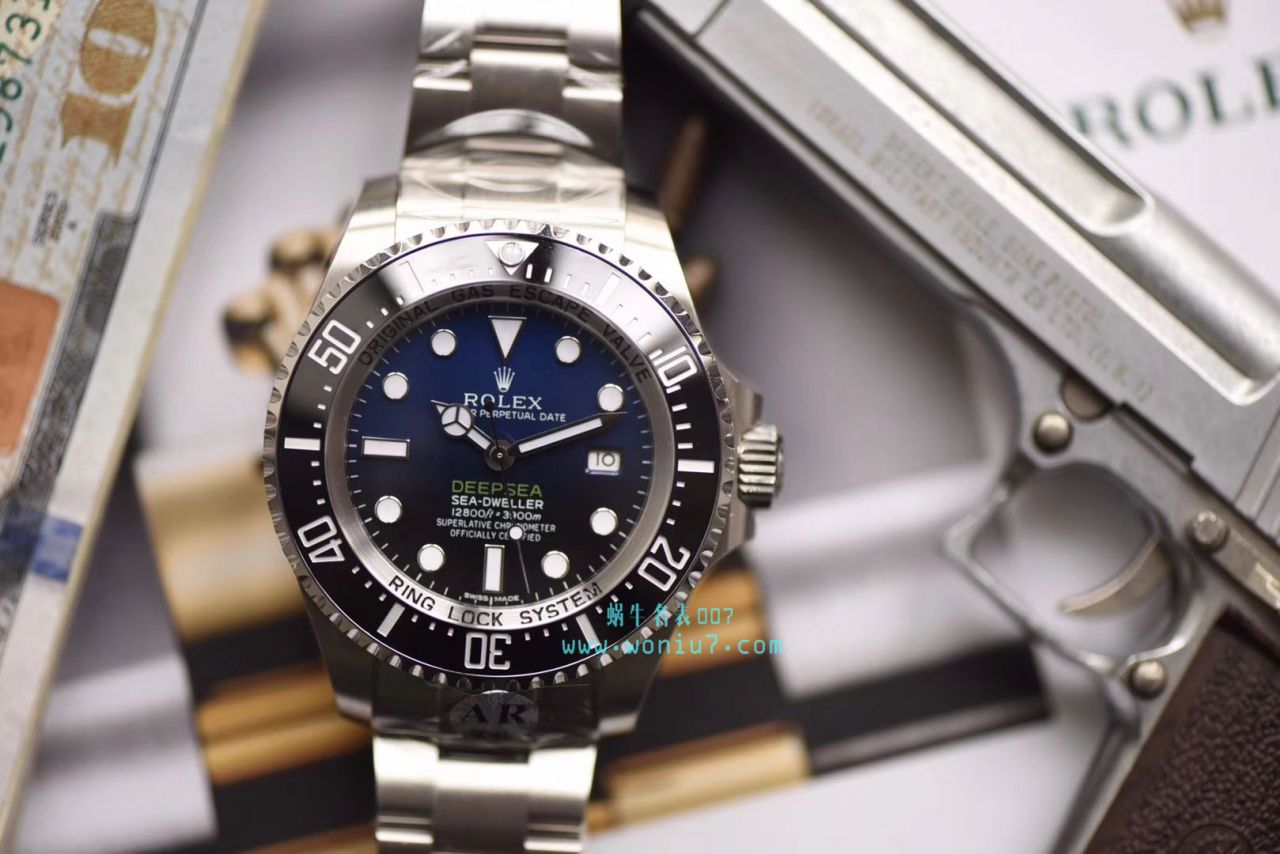 【AR Perfect  High quality  Replica Watches 】 Rolex 海使型系列116660-98210 蓝盘 wrist watches (904钢渐变蓝鬼王) 