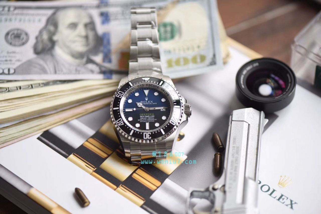 【AR Perfect  High quality  Replica Watches 】 Rolex 海使型系列116660-98210 蓝盘 wrist watches (904钢渐变蓝鬼王) 