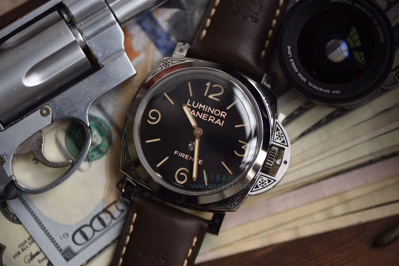 【V9 Perfect  top  Replica Copy  Watches 】Panerai LUMINOR系列 PAM00972雕花 wrist watches  / PAM972