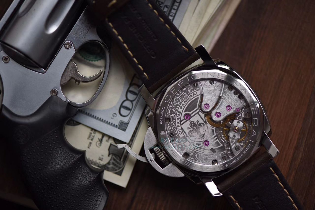 【V9 Perfect  top  Replica Copy  Watches 】Panerai LUMINOR系列 PAM00972雕花 wrist watches  / PAM972