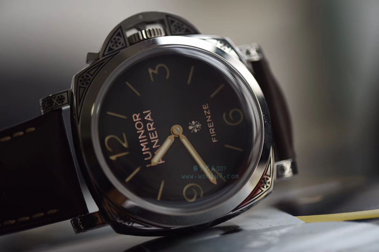 【V9 Perfect  top  Replica Copy  Watches 】Panerai LUMINOR系列 PAM00972雕花 wrist watches  / PAM972