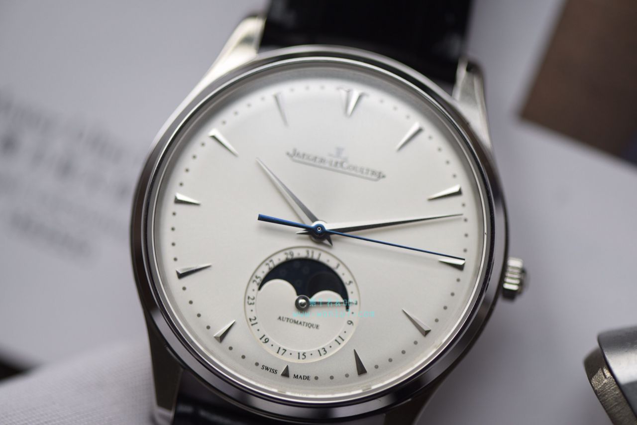 【ZF Perfect  High quality  Replica Watches 】 Jaeger-LeCoultre 大师MASTER ULTRA THIN超薄大师月相大师系列1368420 wrist watches  / JJ123