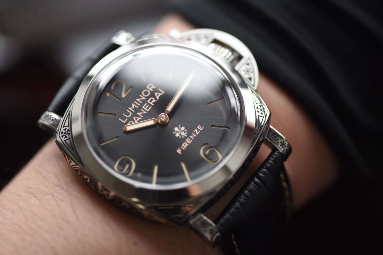【V9 Perfect  top  Replica Copy  Watches 】Panerai LUMINOR系列 PAM00972雕花 wrist watches  / PAM972