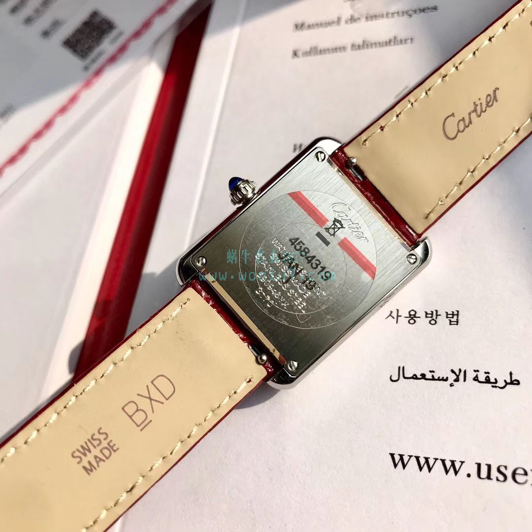 【 TOP  copy customized 真钻】 Cartier  坦克系列WJTA0015 wrist watches 女士 / K189