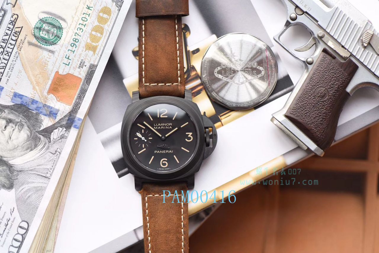 【XF Perfect  High quality  Copy  Watches 】Panerai 特别版 wrist watches 系列PAM 0360、PAM 00416 carbon fiber  wrist watches  / PAM00416