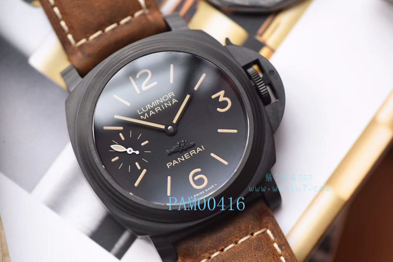 【XF Perfect  High quality  Copy  Watches 】Panerai 特别版 wrist watches 系列PAM 0360、PAM 00416 carbon fiber  wrist watches  / PAM00416