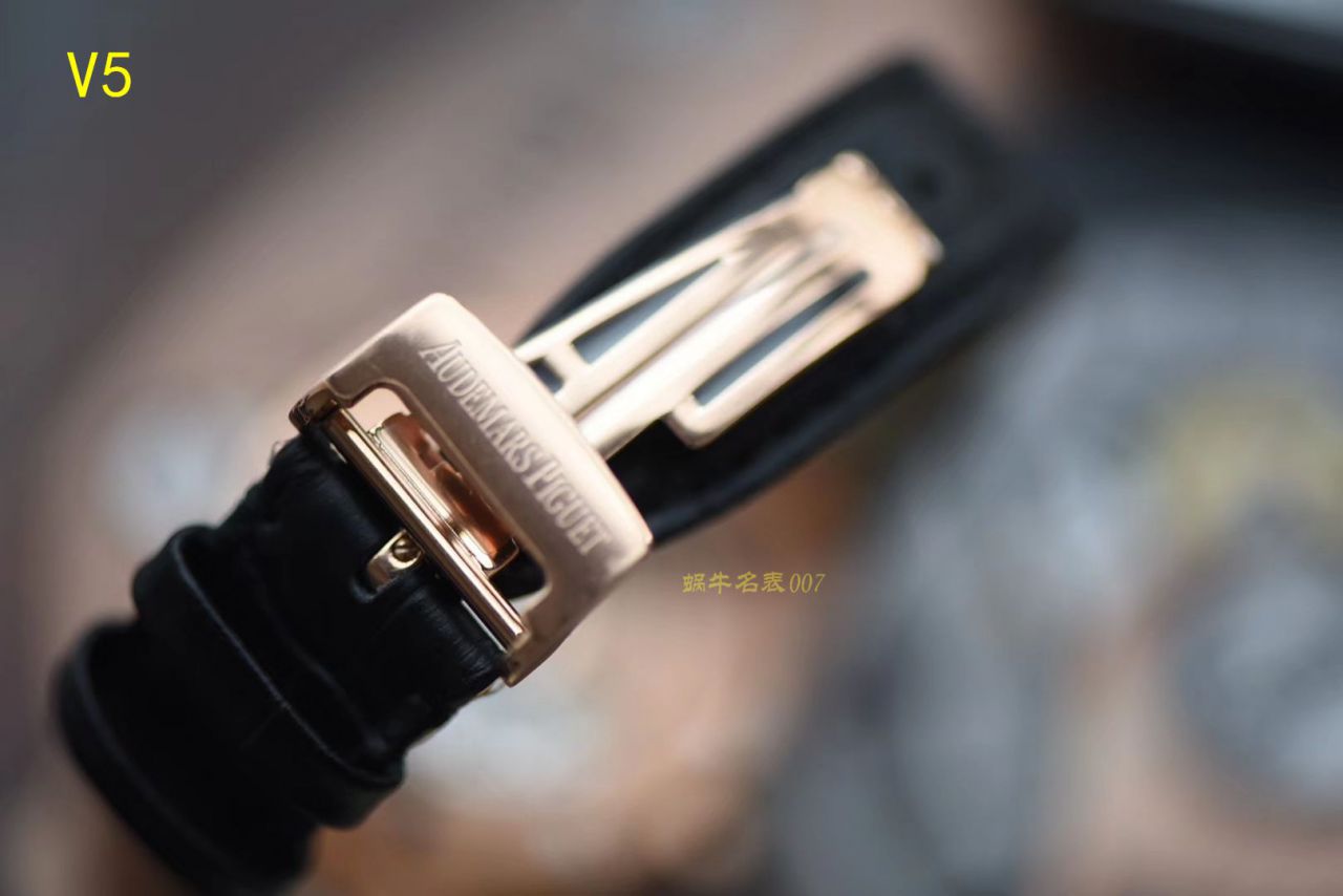 【JF Factory 1:1 Replica Copy  Watches 】Audemars Piguet 皇家橡树系列15400OR.OO.D002CR.01 wrist watches 《真皮 watchband  款》 / AP015