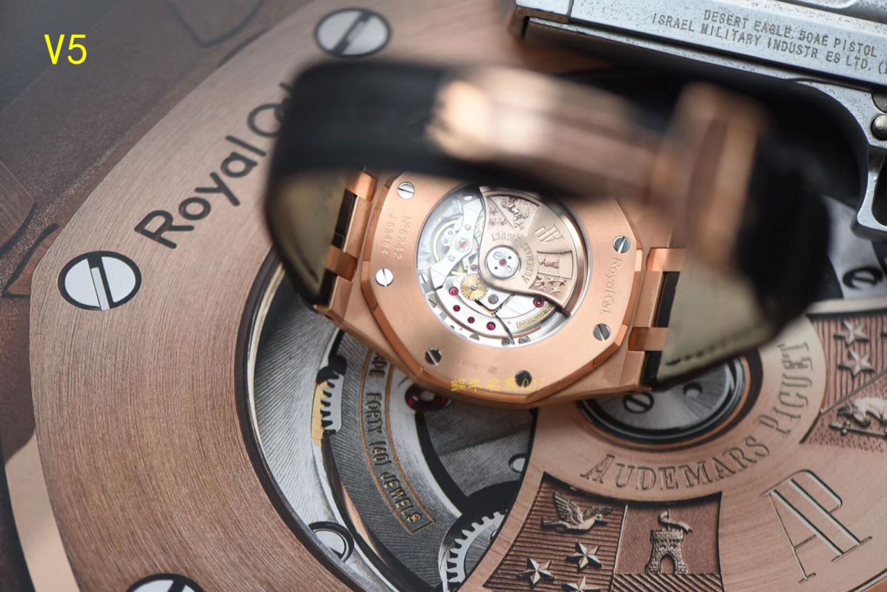 【JF Factory 1:1 Replica Copy  Watches 】Audemars Piguet 皇家橡树系列15400OR.OO.D002CR.01 wrist watches 《真皮 watchband  款》 / AP015
