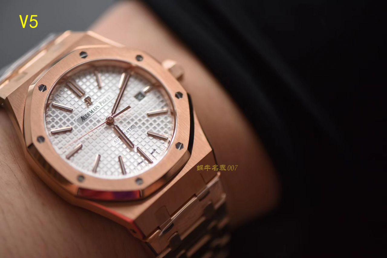 【JF Factory  High quality  Copy  Watches 】Audemars Piguet 皇家橡树系列15400OR.OO.1220OR.01机械 wrist watches  / AP020