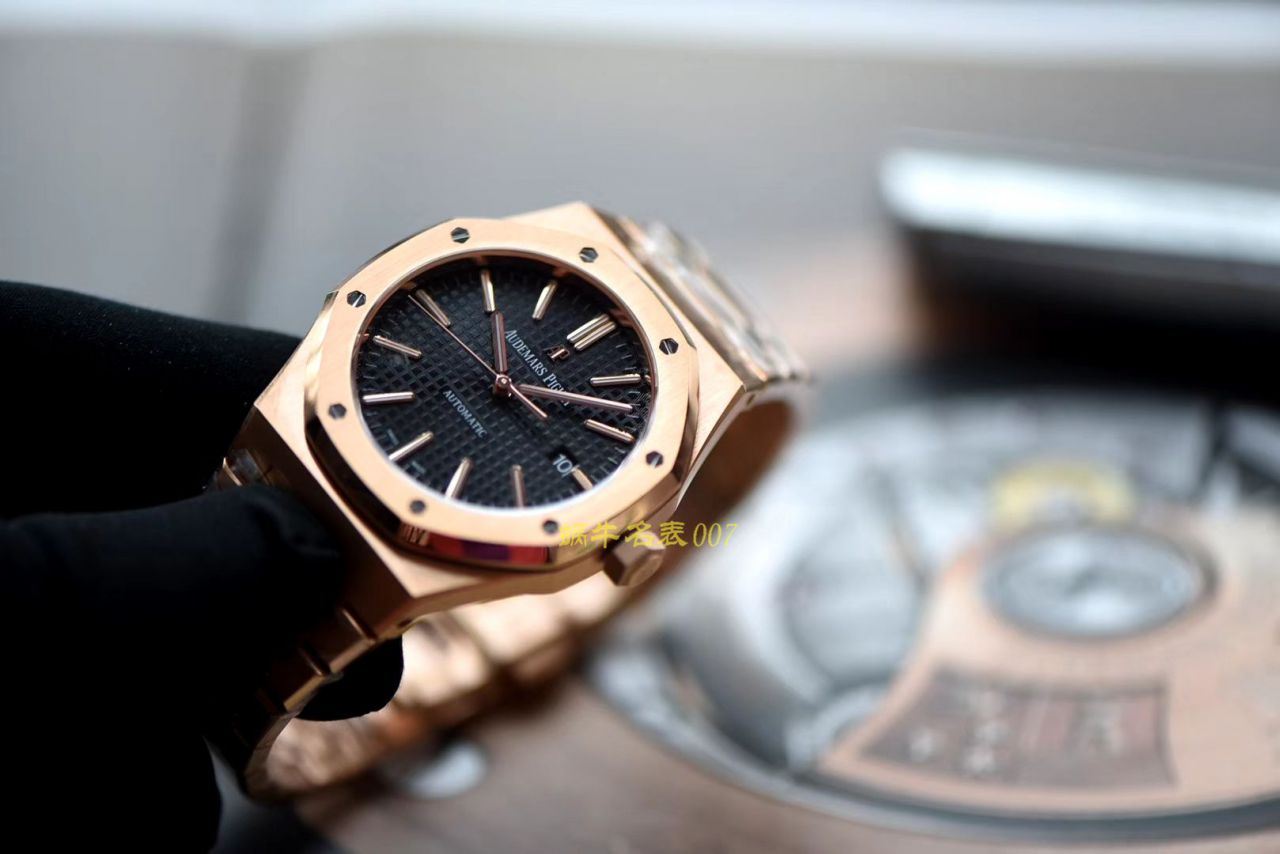 【JF Factory  High quality  Copy  Watches 】Audemars Piguet 皇家橡树系列15400OR.OO.1220OR.01机械 wrist watches  / AP020