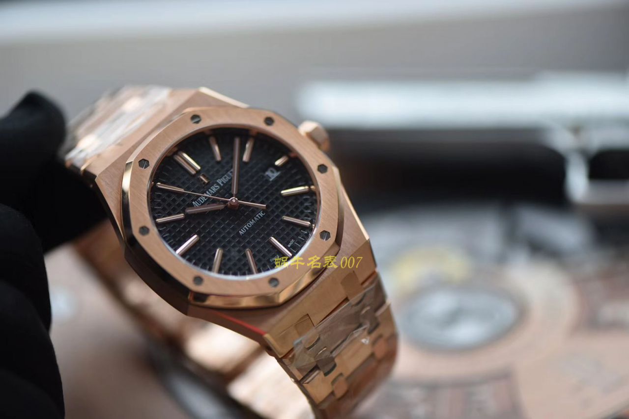 【JF Factory  High quality  Copy  Watches 】Audemars Piguet 皇家橡树系列15400OR.OO.1220OR.01机械 wrist watches  / AP020
