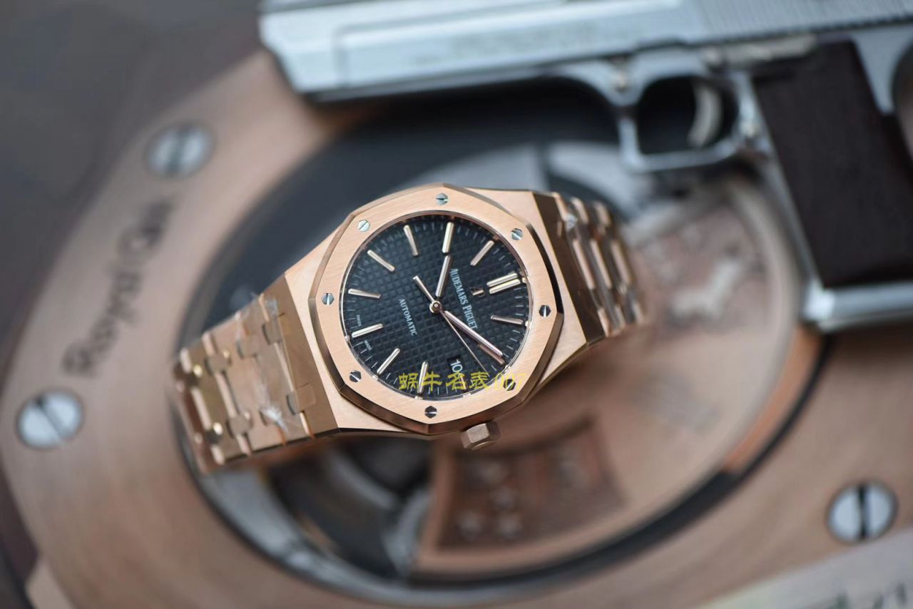 【JF Factory  High quality  Copy  Watches 】Audemars Piguet 皇家橡树系列15400OR.OO.1220OR.01机械 wrist watches  / AP020