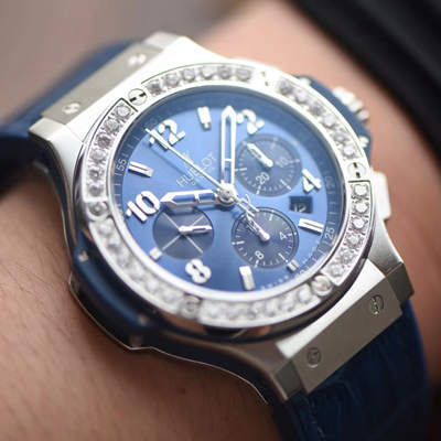 HBBv6新款 hublot  big bang HUBLOT   Big Bang 精钢蓝色  wrist watches 