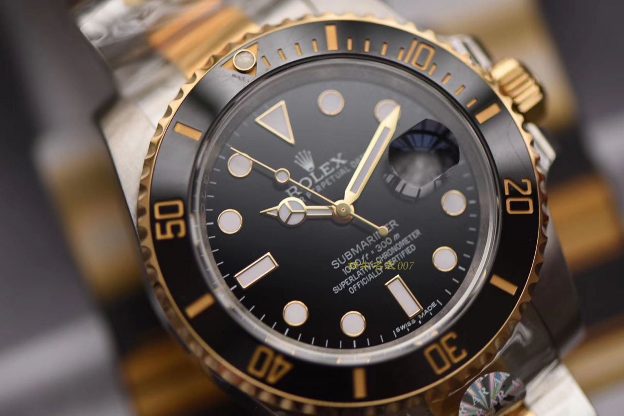  Rolex  Submariner 型系列116613-LN-97203黑盘 wrist watches 【AR Perfect  Replica Copy 间金 Submariner  Watches 】 / R273