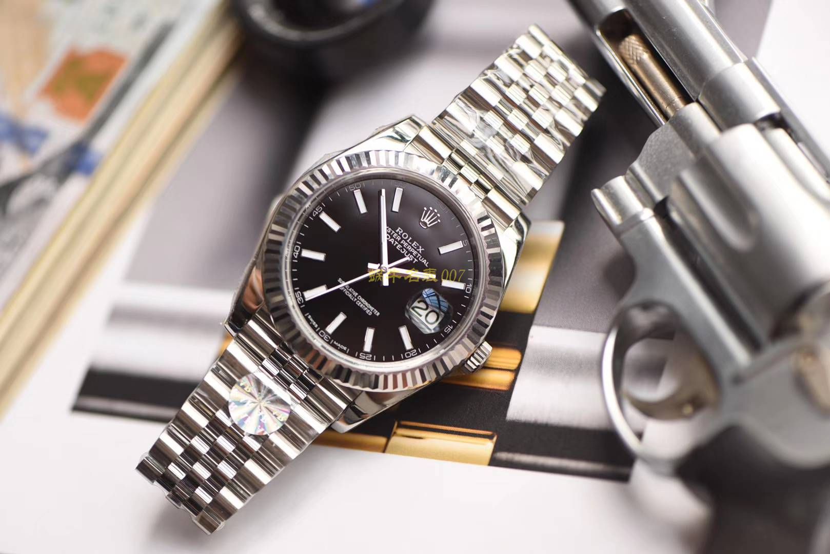 【AR Perfect  High quality  Knockoff  Watches 】 Rolex   Datejust 系列116334-黑盘 wrist watches  / R257