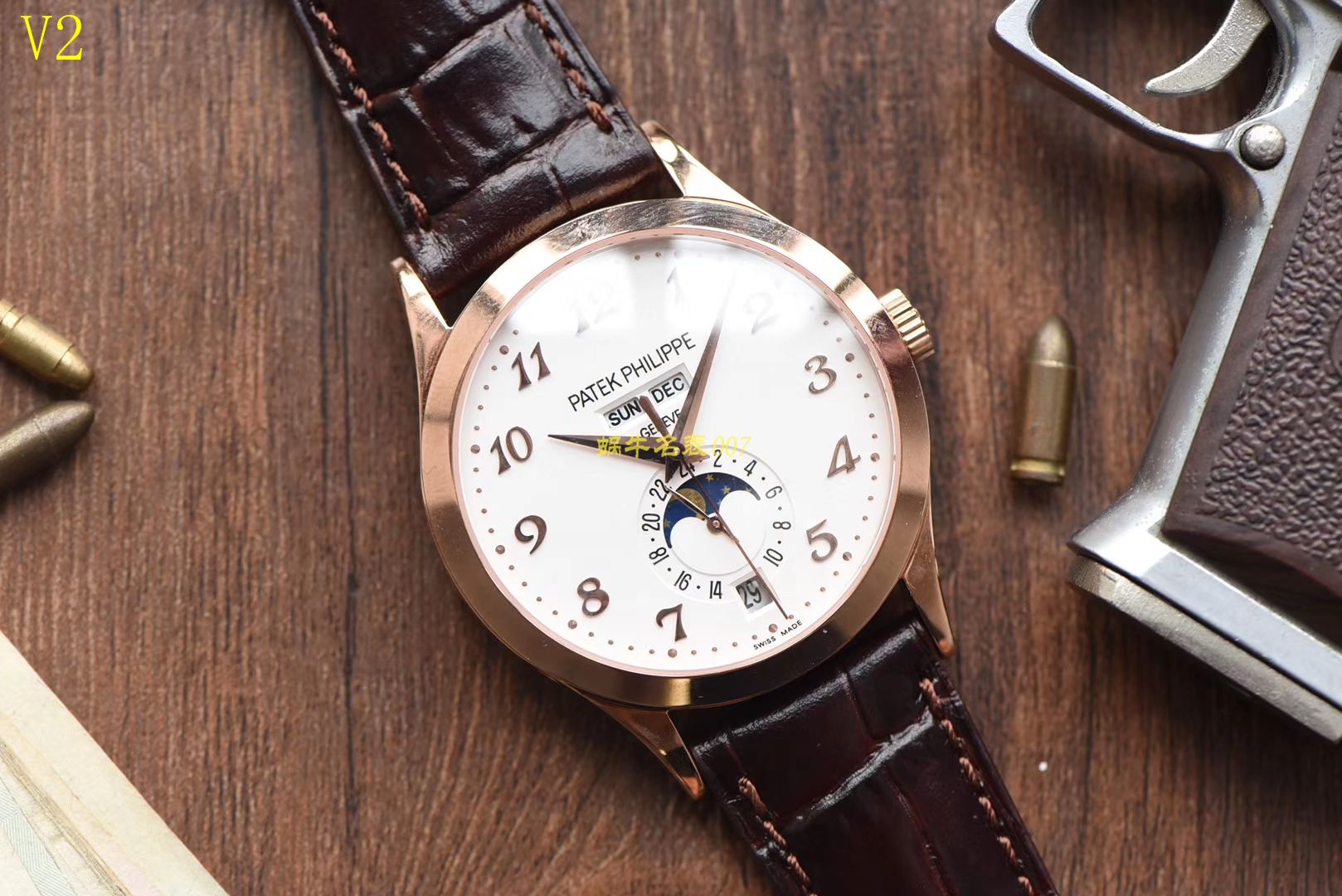 【台湾 Factory  Perfect  High quality  Replica Watches 】 PATEK PHILIPPE 复杂功能计时系列5396R-012月相 wrist watches  / BD208