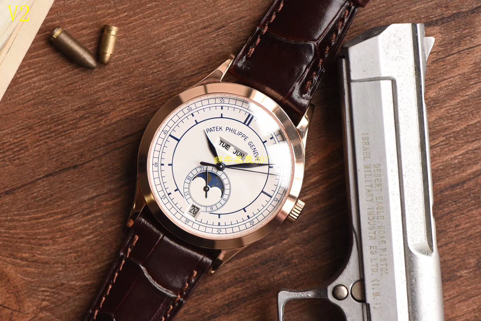 【台湾 Factory  Perfect  High quality  Replica Watches 】 PATEK PHILIPPE 复杂功能计时系列5396G 玫瑰金男表 / BD205