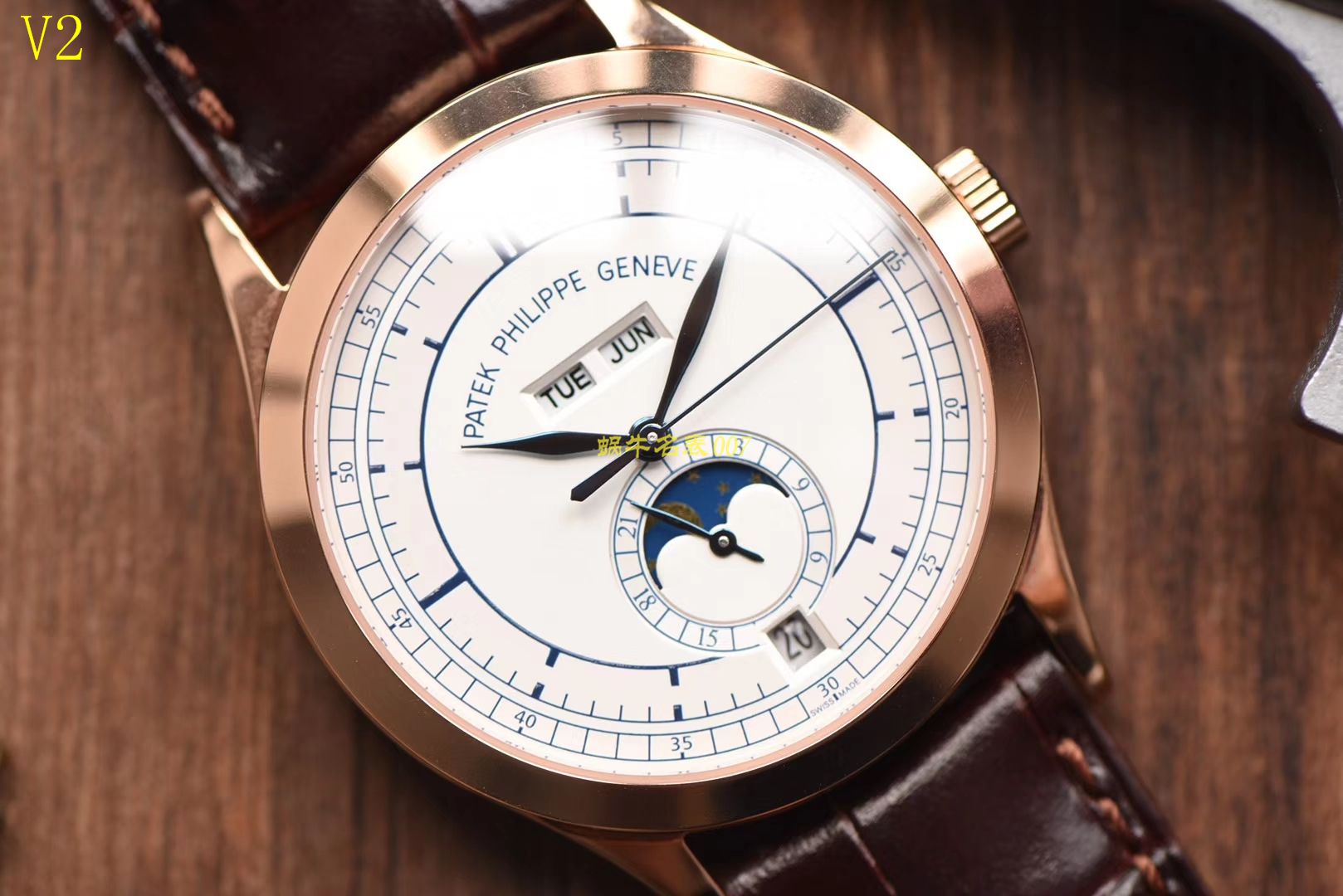 【台湾 Factory  Perfect  High quality  Replica Watches 】 PATEK PHILIPPE 复杂功能计时系列5396G 玫瑰金男表 / BD205