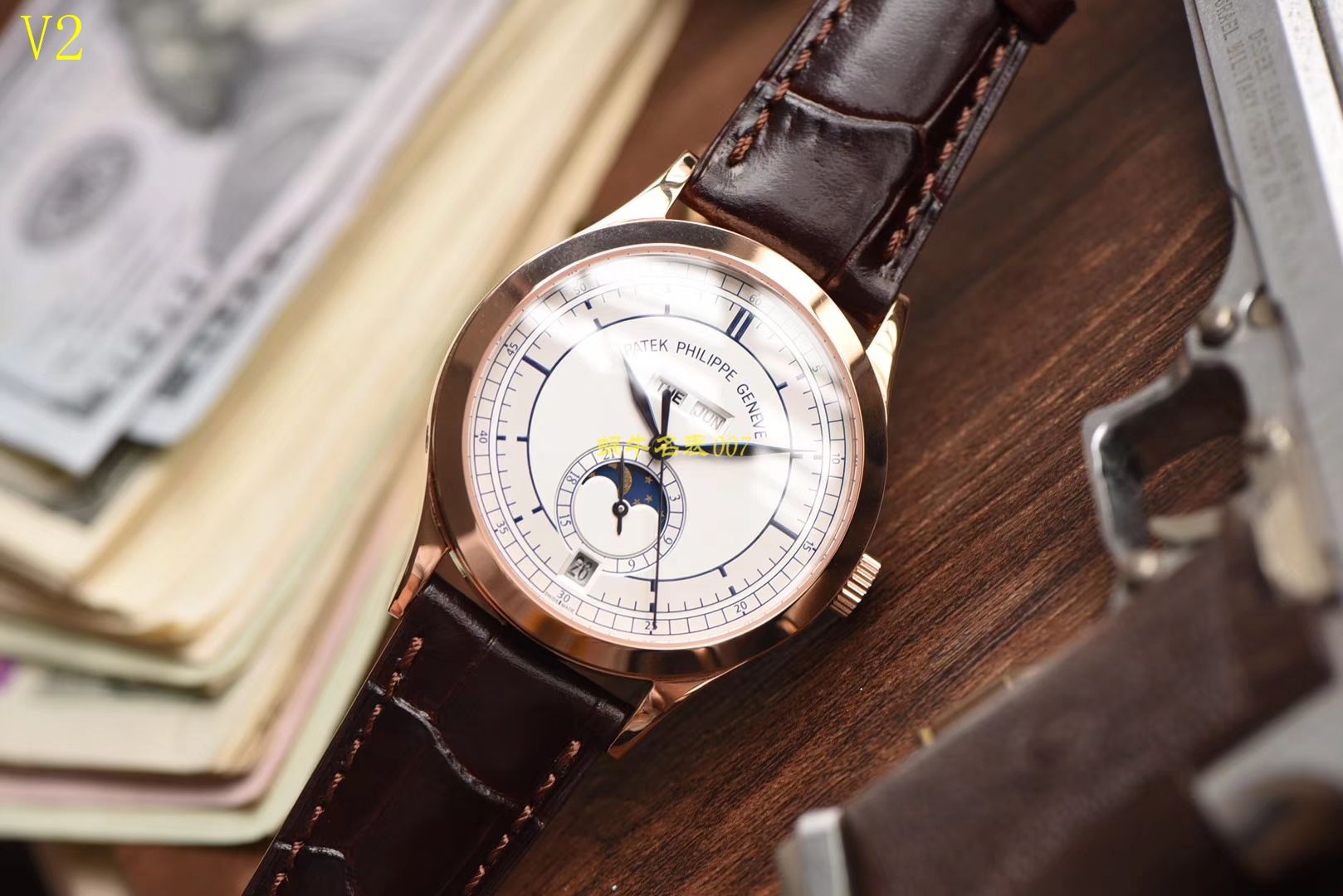 【台湾 Factory  Perfect  High quality  Replica Watches 】 PATEK PHILIPPE 复杂功能计时系列5396G 玫瑰金男表 / BD205