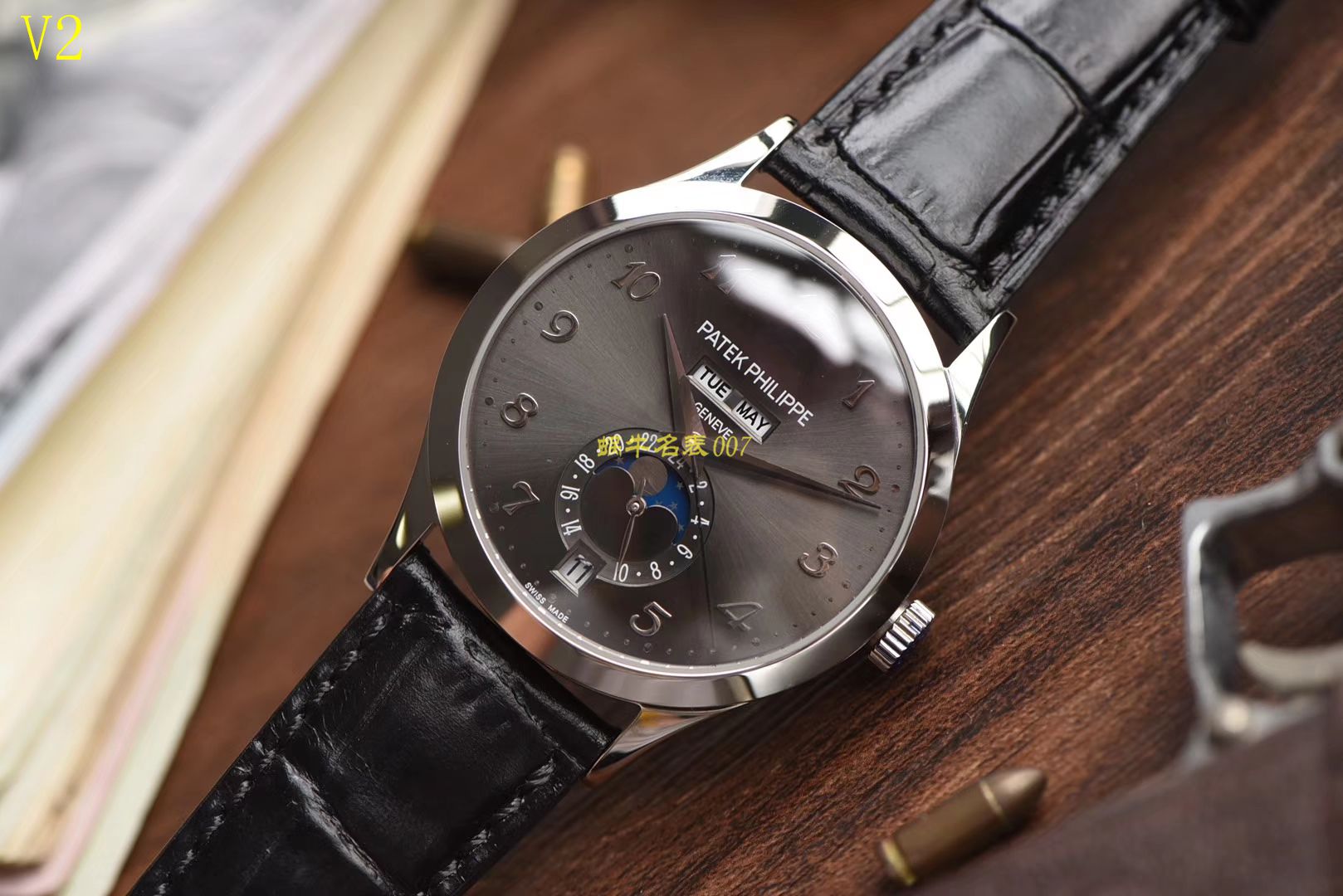 【台湾 Factory  Perfect  Knockoff  Watches 】 PATEK PHILIPPE 复杂功能计时系列5396G-014 wrist watches  / BD175