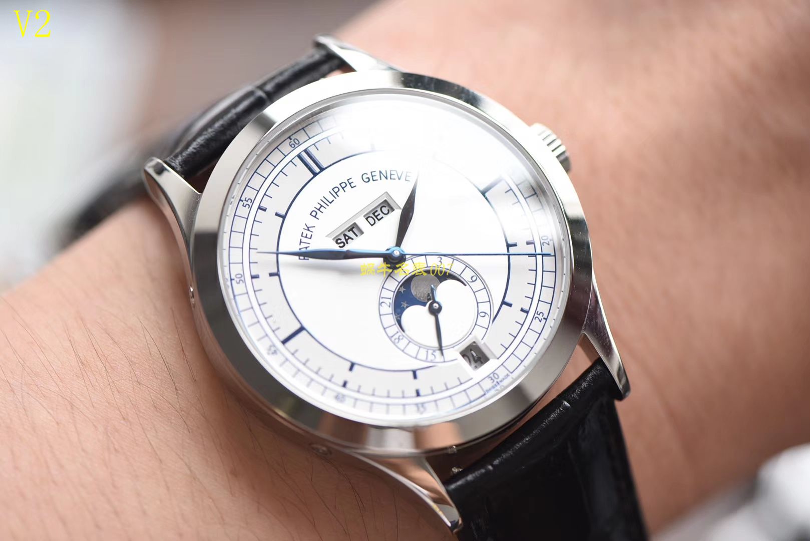 【台湾 Factory  Perfect  High quality 精 Replica Watches 】 PATEK PHILIPPE 复杂功能计时系列5396G 白金男表 / BD168