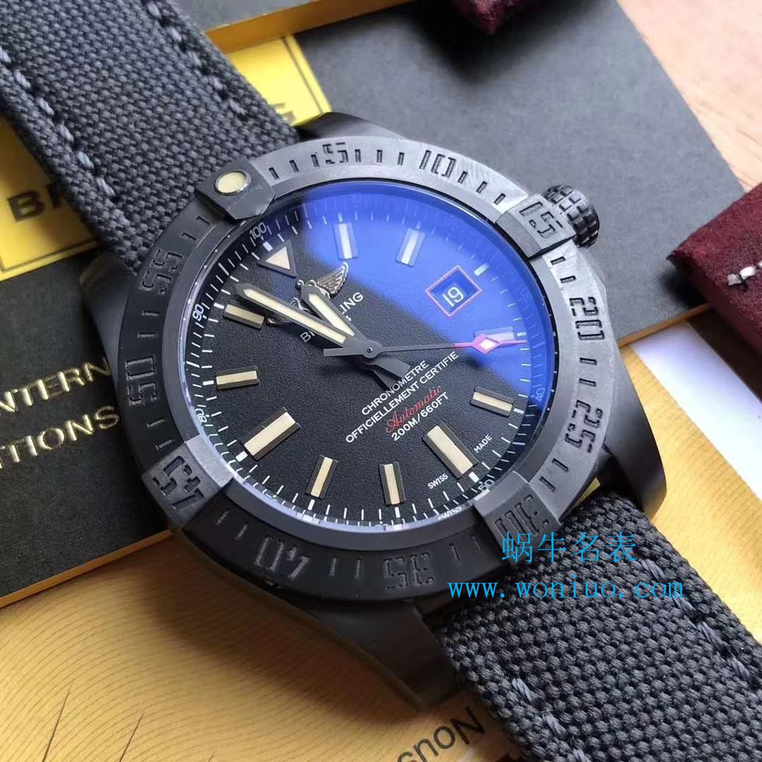 【 Video analysis 专柜原单 Breitling 复仇者黑鸟】 Breitling 机械计时系列V1731110/BD74/109W/M20BASA.1 wrist watches  / BL093