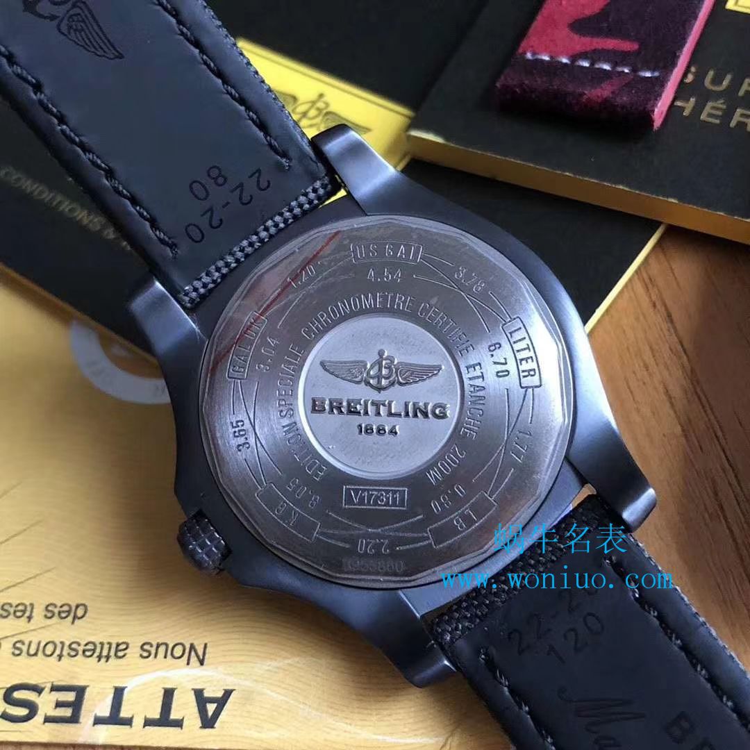 【 Video analysis 专柜原单 Breitling 复仇者黑鸟】 Breitling 机械计时系列V1731110/BD74/109W/M20BASA.1 wrist watches  / BL093