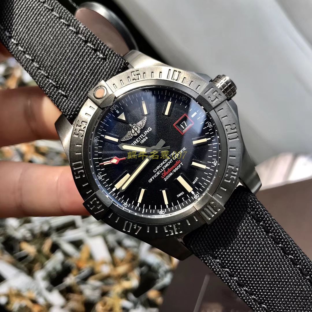 【 Video analysis 专柜原单 Breitling 复仇者黑鸟】 Breitling 机械计时系列V1731110/BD74/109W/M20BASA.1 wrist watches  / BL093