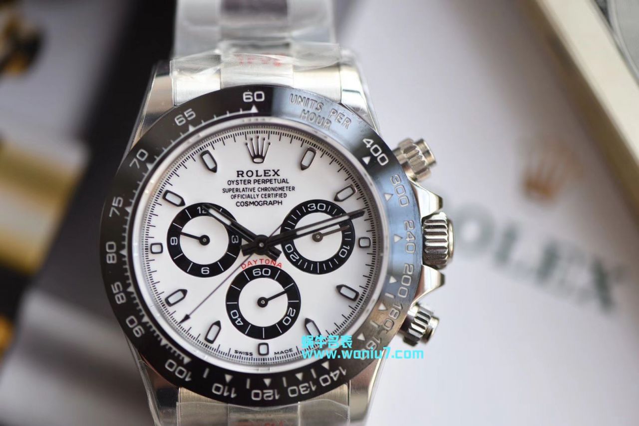  Rolex  Cosmograph Daytona  Ditongna 系列116500LN-78590 top  Replica Copy 白盘 wrist watches 熊猫迪【最新升级版904L Ditongna ，速度来秒，N Factory 神作～原装结构4130 Ditongna 】 / R296