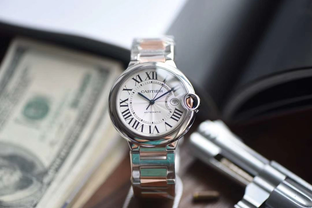  Cartier  蓝气球系列W2BB0004 wrist watches 【V9 Factory  Perfect  Replica Copy  Watches 】V9 Factory 18K包金蓝气球间金款男款42毫米 / K208