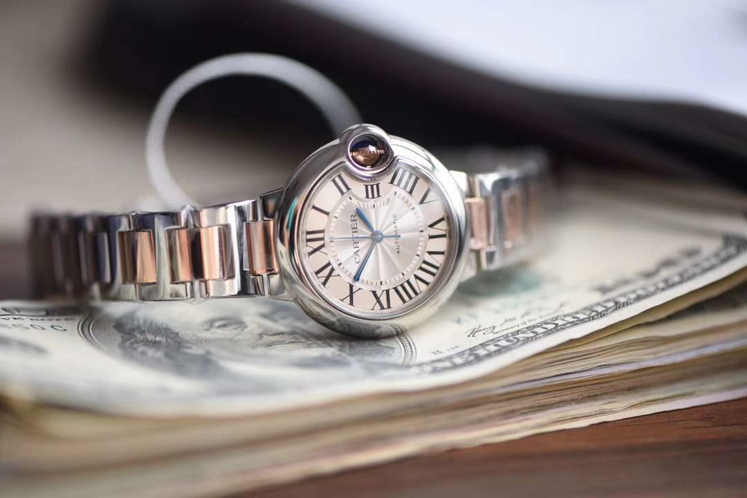  Cartier  蓝气球系列W2BB0023 wrist watches 33毫米玫瑰金女装【V9 Factory 18K包金 Replica 蓝气球间金款】 / K205