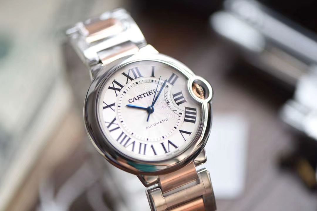  Cartier  蓝气球系列W2BB0003 wrist watches 36毫米玫瑰金女装【V9 Factory 18K包金 Replica Copy  Cartier  蓝气球间金款】 / K206