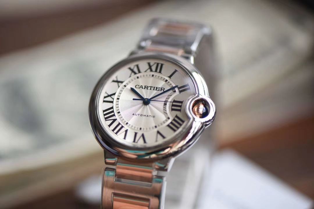  Cartier  蓝气球系列W2BB0003 wrist watches 36毫米玫瑰金女装【V9 Factory 18K包金 Replica Copy  Cartier  蓝气球间金款】 / K206