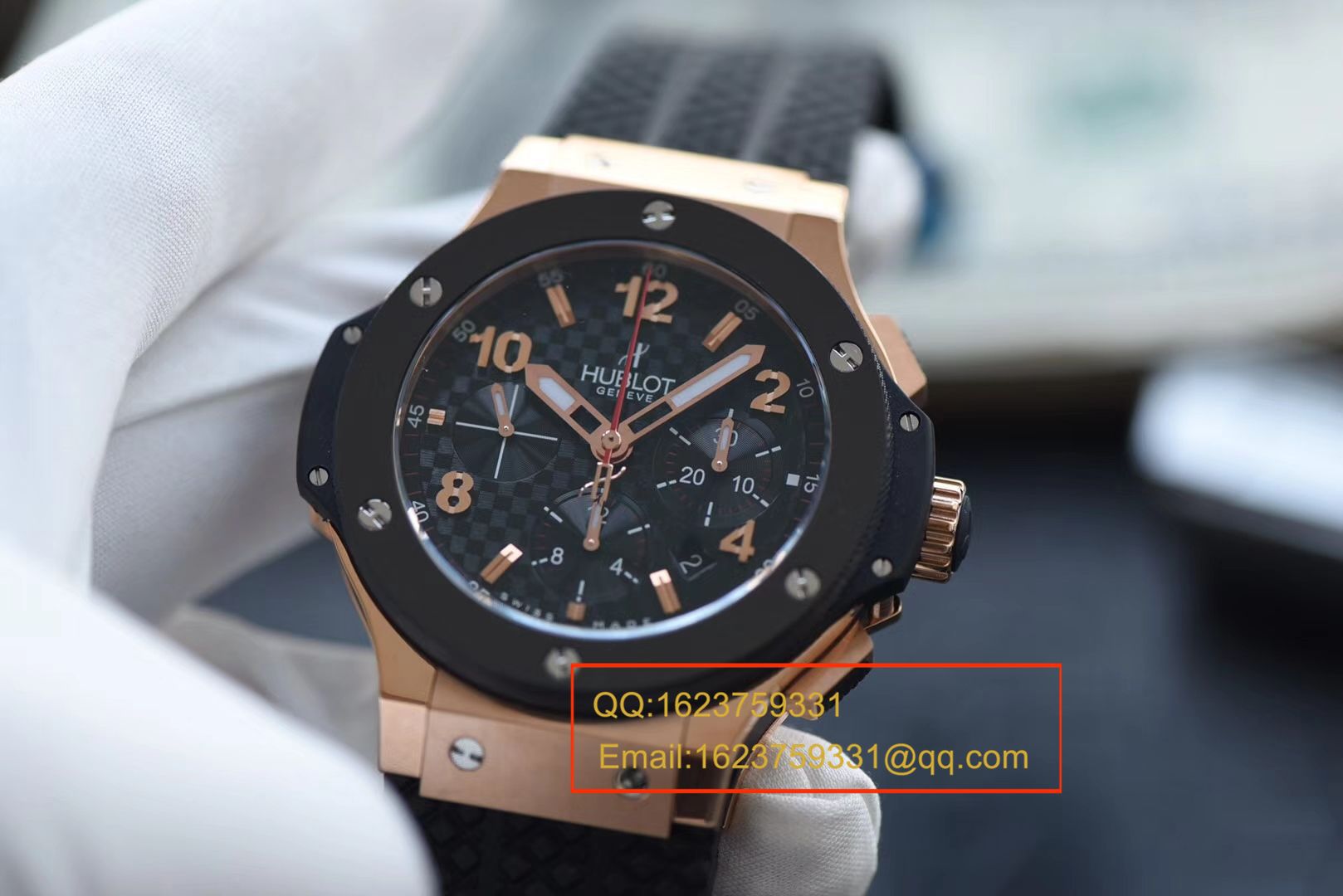  Video analysis  Hublot  BIG BANG系列301.PB.131.RX wrist watches  Perfect  High quality  Replica 【V6出品最高版本 hublot  big bang 金壳 Composite 圈】 / YB023MM