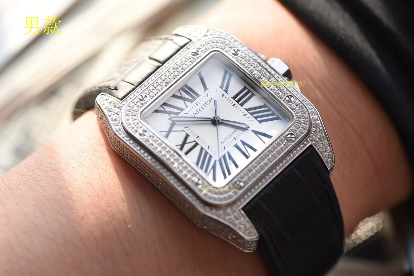 【 Video analysis 】 Cartier   Santos  Replica Copy W20106X8 wrist watches ，V6 Factory  Perfect  High quality  Replica  top 满钻款SANTOS 100后镶钻 / K212