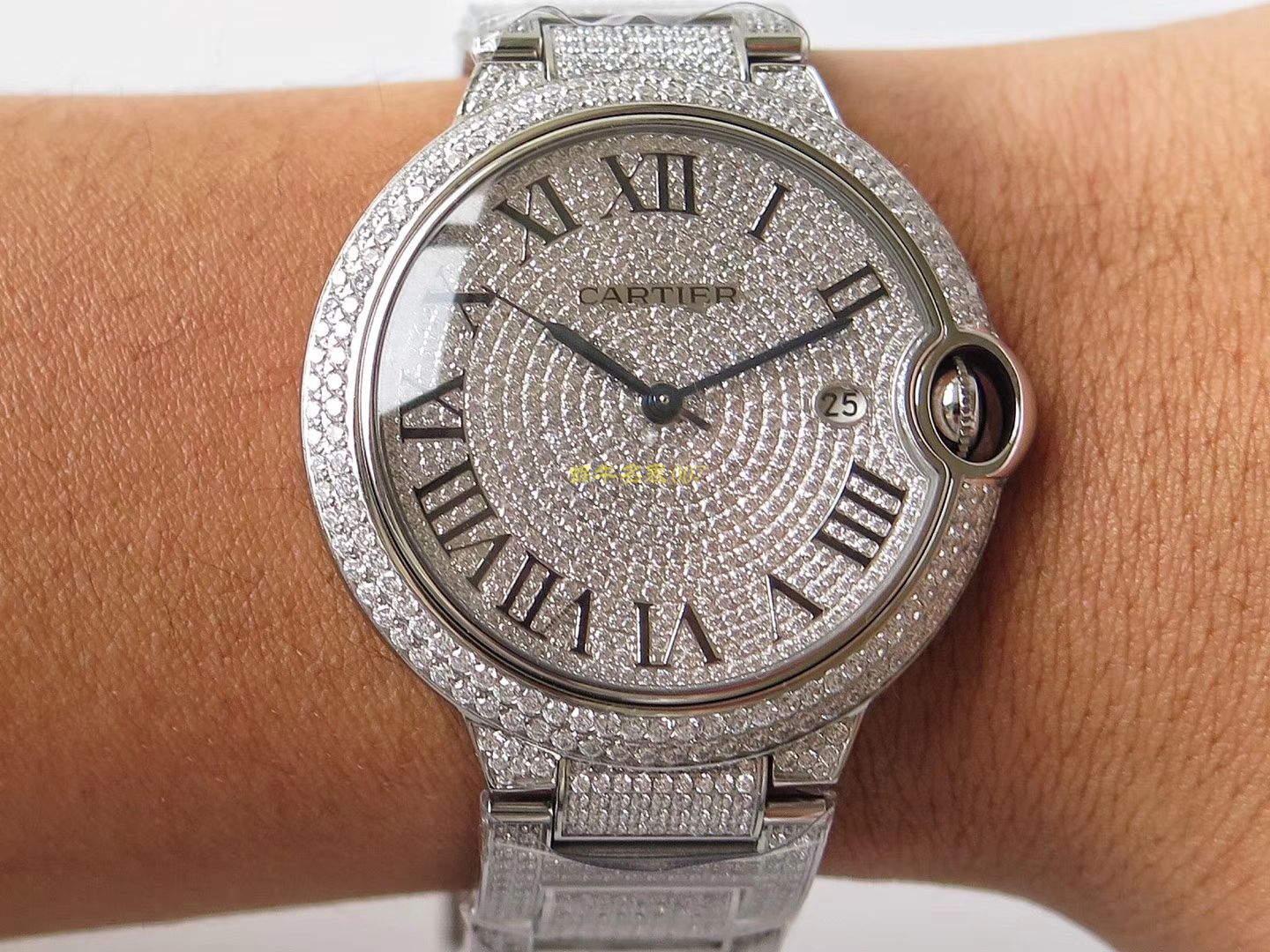 【TW Perfect  Replica 】] Cartier  神豪级满钻版42mm大气球W69006Z2（全玫瑰金版）以及WE9009Z3（全白金版） wrist watches  / K213