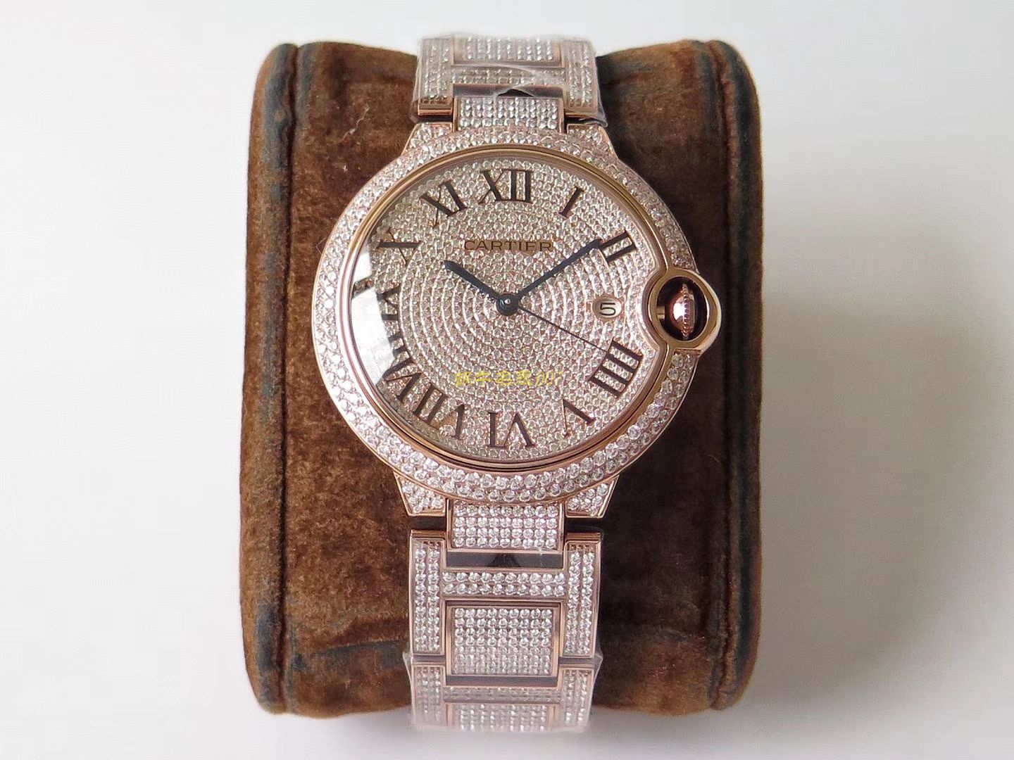 【TW Perfect  Replica 】] Cartier  神豪级满钻版42mm大气球W69006Z2（全玫瑰金版）以及WE9009Z3（全白金版） wrist watches  / K213