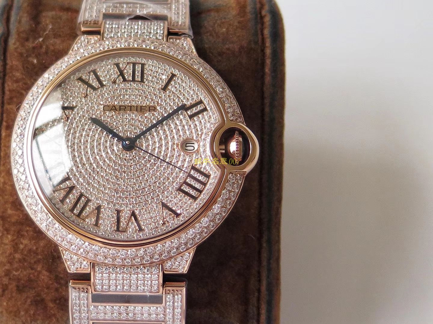 【TW Perfect  Replica 】] Cartier  神豪级满钻版42mm大气球W69006Z2（全玫瑰金版）以及WE9009Z3（全白金版） wrist watches  / K213