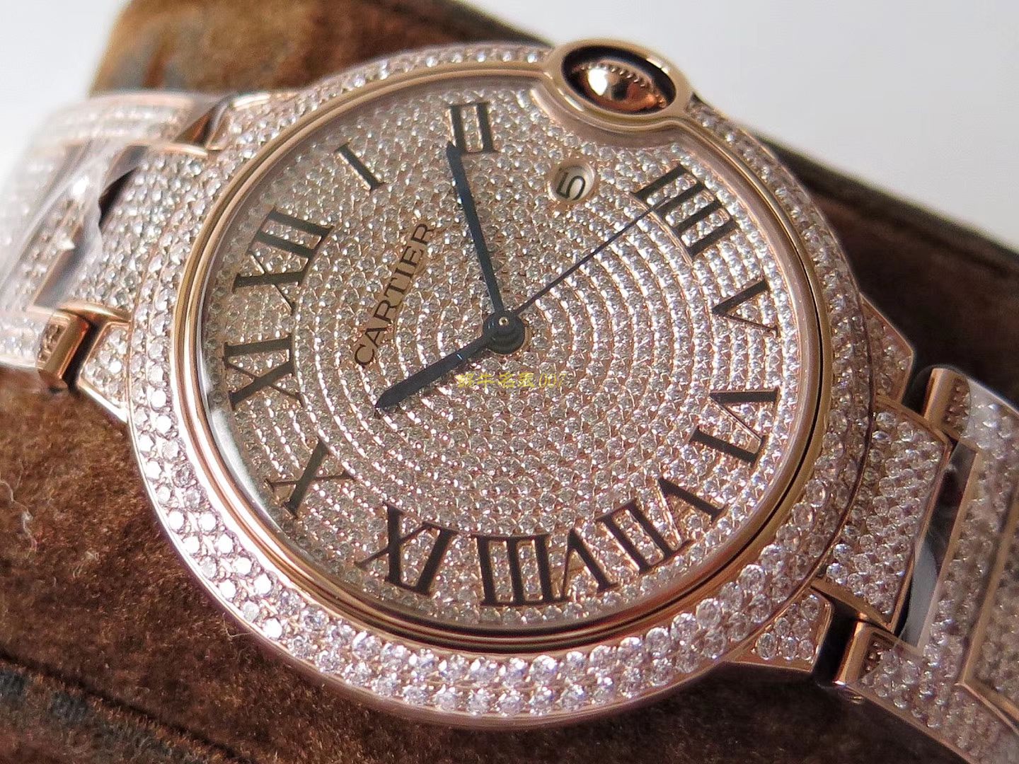 【TW Perfect  Replica 】] Cartier  神豪级满钻版42mm大气球W69006Z2（全玫瑰金版）以及WE9009Z3（全白金版） wrist watches  / K213