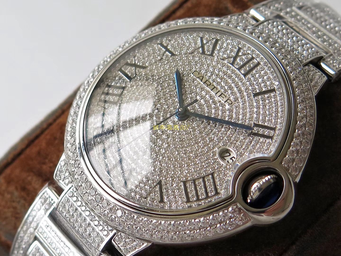 【TW Perfect  Replica 】] Cartier  神豪级满钻版42mm大气球W69006Z2（全玫瑰金版）以及WE9009Z3（全白金版） wrist watches  / K213