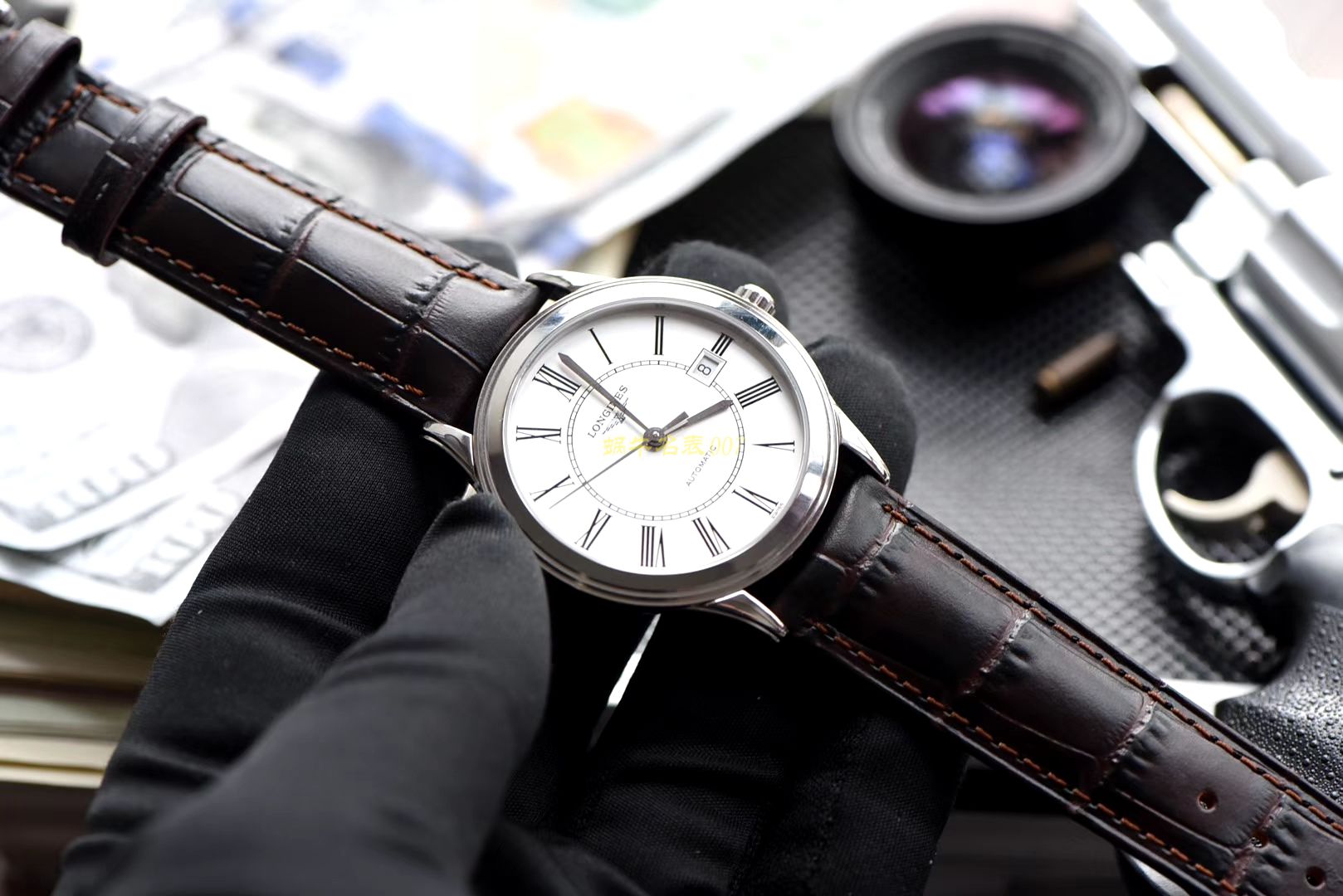  Longines 优雅军旗系列 L4.874.4.12.6，L4.874.4.96.6等男士机械 wrist watches 【 Longines 军旗系列精品❗ 超薄1：1 top  Replica 版本～】 / L109