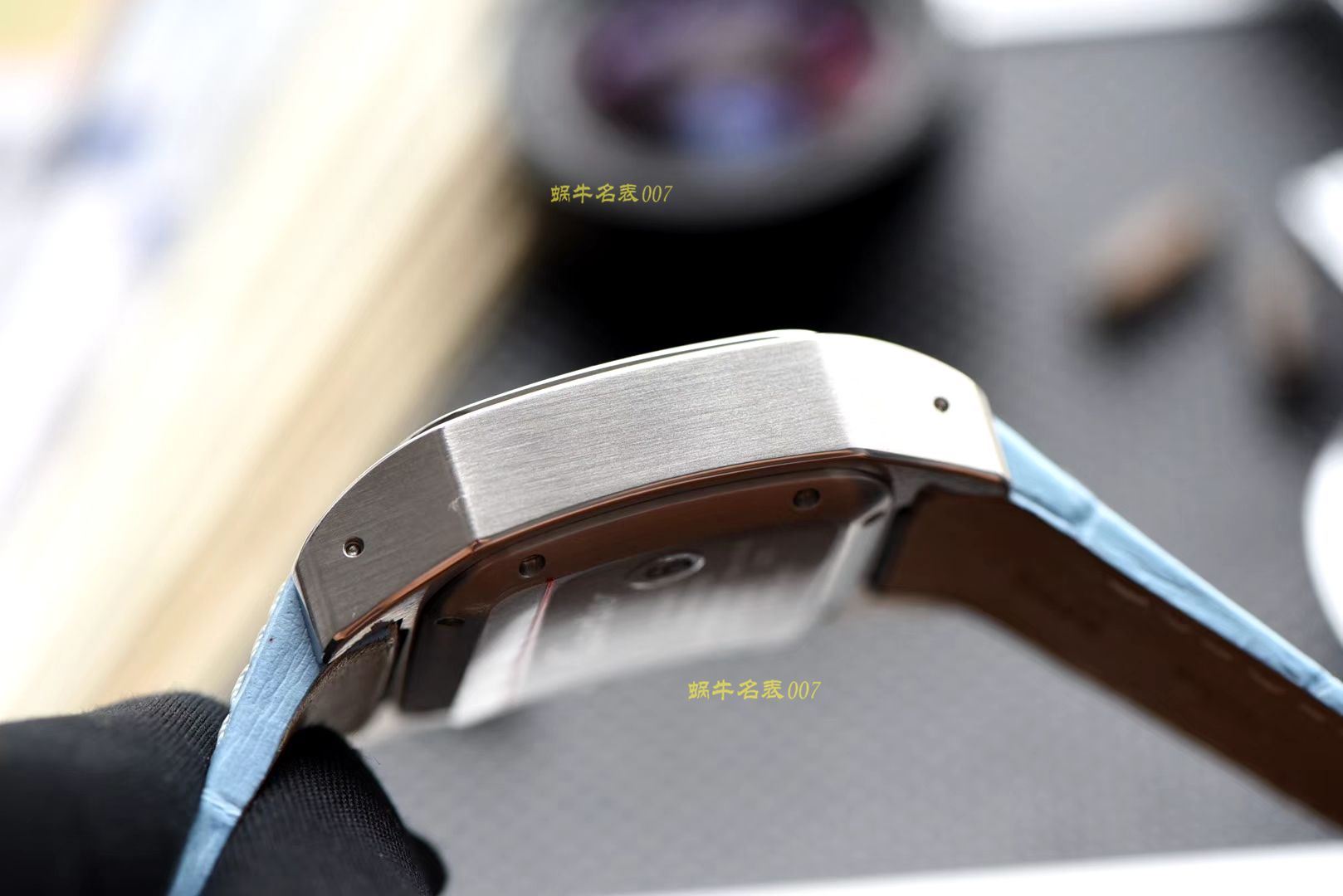 【 Video analysis 】 Cartier  Cartier   Santos W20106X8机械女士 wrist watches （V6 Perfect  High quality  Knockoff 搭配蓝色 watchband  ） / K216